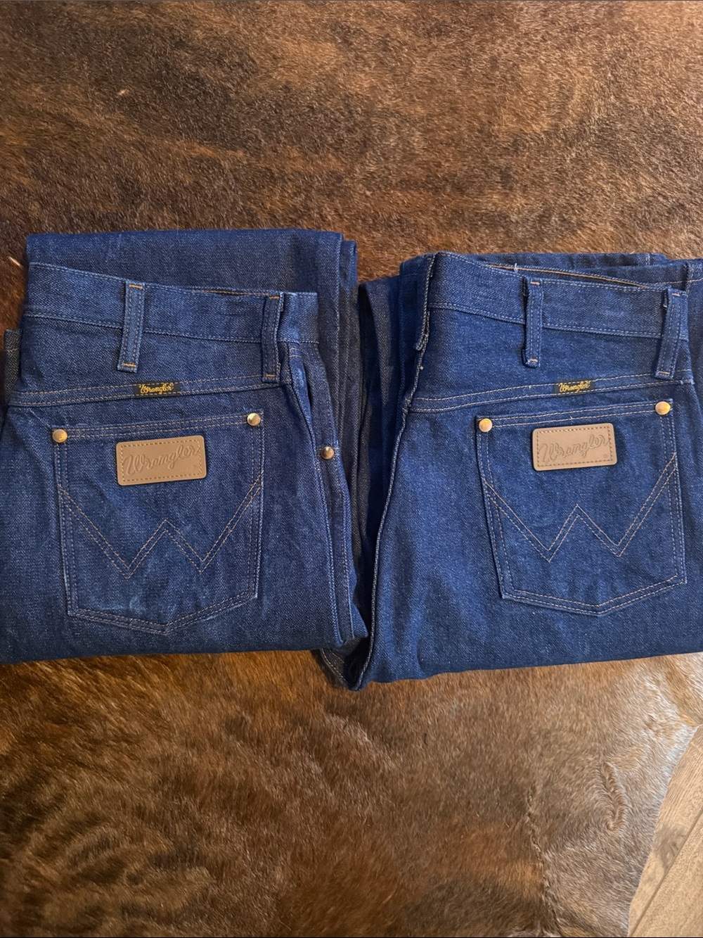 Wrangler Men’s Indigo Blue Relaxed Jeans - Twin Pair